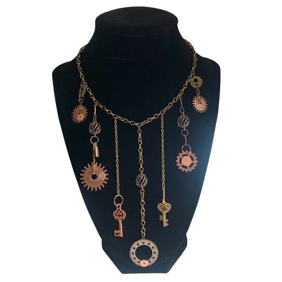 Steampunk-Inspired Necklace, One-of-a-Kind   - Picture 1 of 2